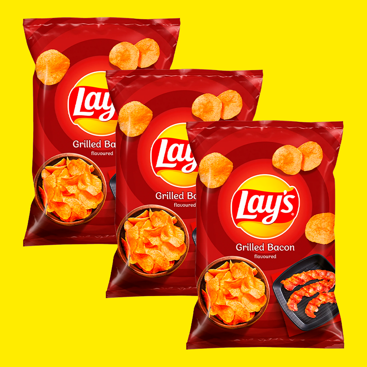 Lay's Grilled Bacon (Бекон) Geschmack 130 g 3er Bundle