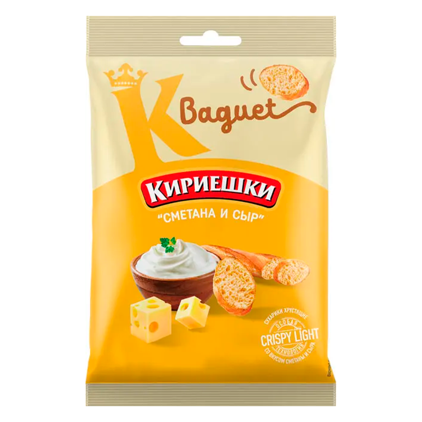 Сухарики «Кириешки Багет» со вкусом сметаны и сыра, 50 г