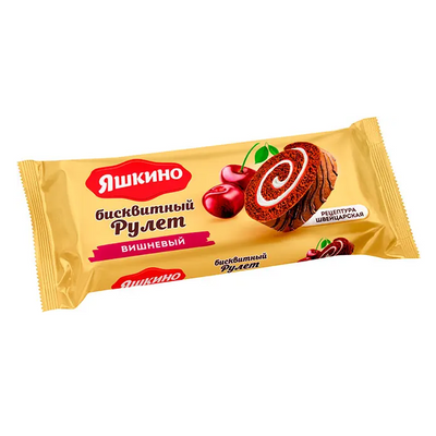 Biskuitrolle "Yashkino" mit Kirschgeschmack 200g