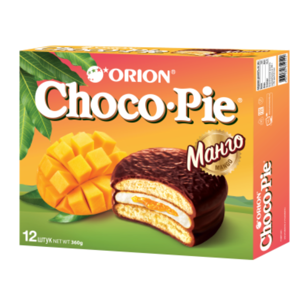 Orion Choco Pie mit Mangogeschmack 12x30g