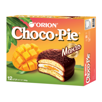 Orion Choco Pie mit Mangogeschmack 12x30g
