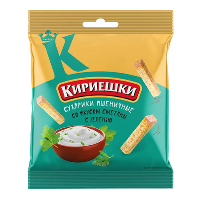 Croutons "Kirieschki" mit Sauerrahm- und Kräutergeschmack, 40 g