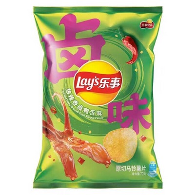 Lay's Hot and Spicy Braised Duck Tongue Flavour 70g