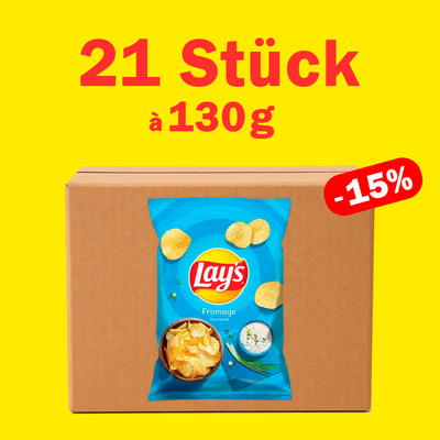 Lay's Fromage (Сметана и зелень) Geschmack 130g x 21 Stück